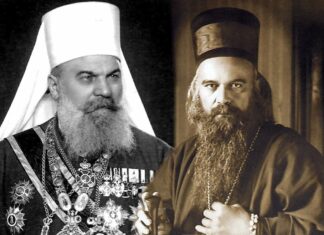 Клечање владике Николаја пред патријархом Гаврилом – догађај који симболизује уједињење